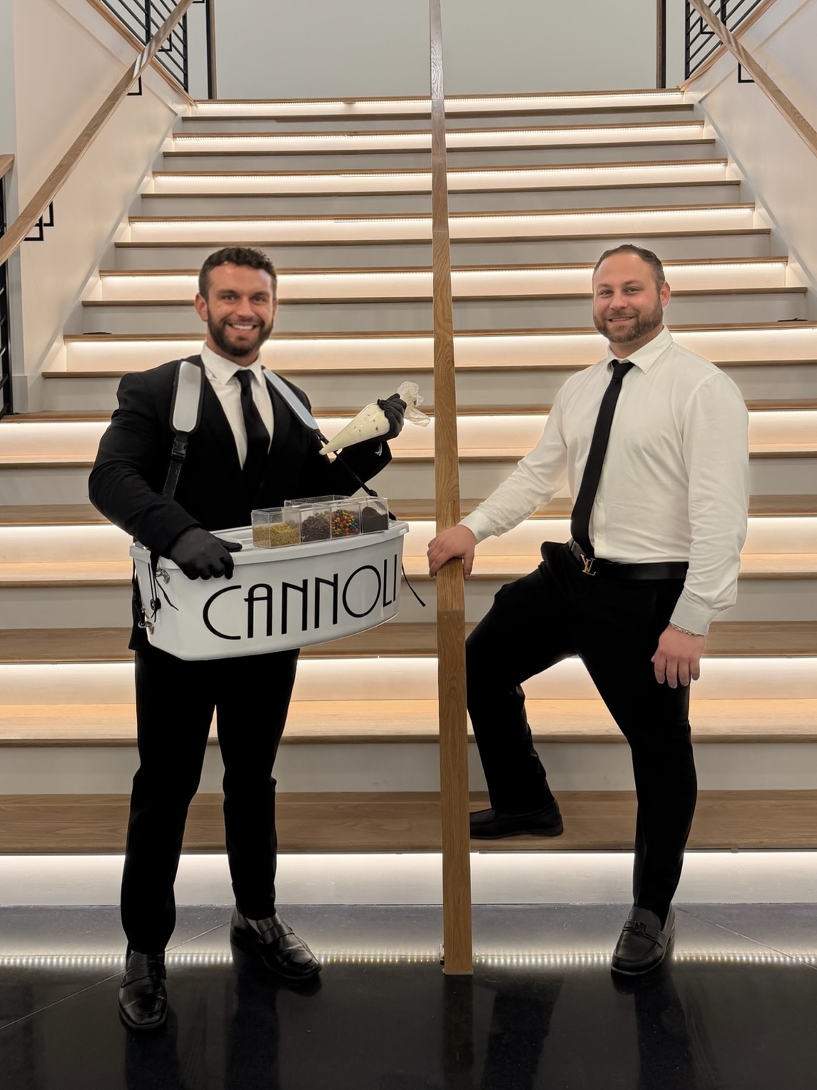 Mark and Tony serving cannoli at their first event